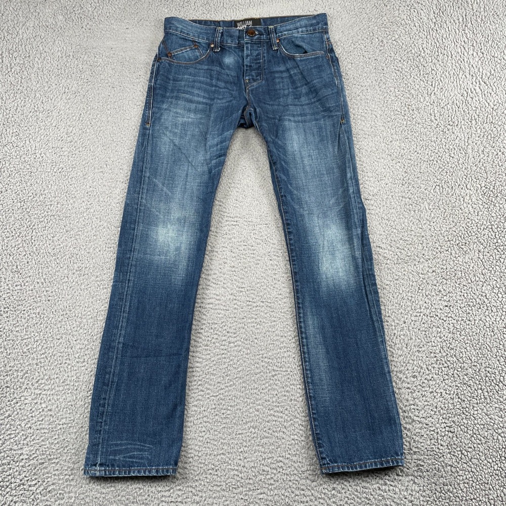 William Rast Jeans Mens 29x32 Blue Taper Denim Tapered Leg 100% Cotton